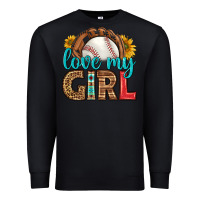 Black love my girl baseball Premium Sweatshirt - HRA Design Shop