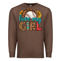 Chestnut love my girl baseball Premium Sweatshirt - HRA Design Shop