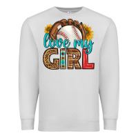 Dove Grey love my girl baseball Premium Sweatshirt - HRA Design Shop