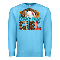Ocean Blue love my girl baseball Premium Sweatshirt - HRA Design Shop