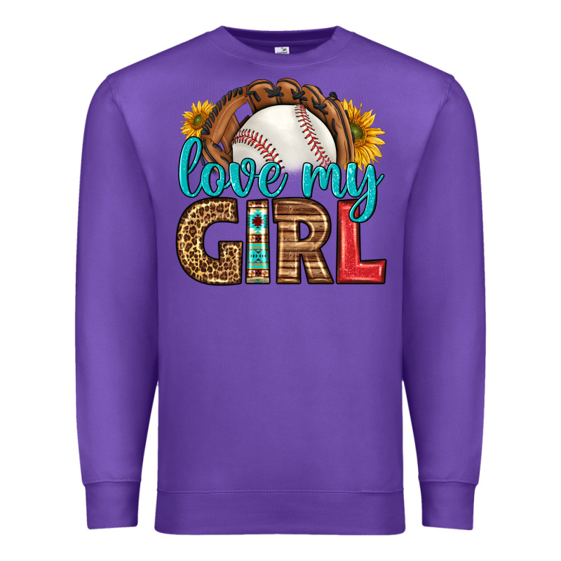 Love My Girl Baseball Premium Sweatshirt by HRA Design Shop | Teevron