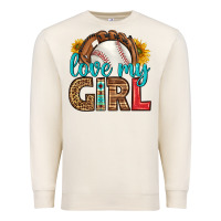 Sandshell love my girl baseball Premium Sweatshirt - HRA Design Shop