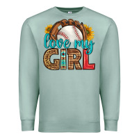 Seafoam love my girl baseball Premium Sweatshirt - HRA Design Shop