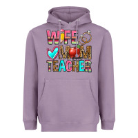Lavender wife mom teacher Heavyweight Hoodie - Zillion Design Studio