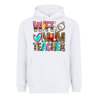 White wife mom teacher Heavyweight Hoodie - Zillion Design Studio