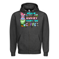 Charcoal Heather this bunny hops on coffee Zipper Hoodie - Zillion Design Studio