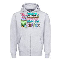 Heather Grey this bunny hops on coffee Zipper Hoodie - Zillion Design Studio