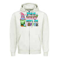 Oatmeal Heather this bunny hops on coffee Zipper Hoodie - Zillion Design Studio