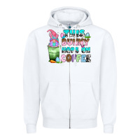 White this bunny hops on coffee Zipper Hoodie - Zillion Design Studio