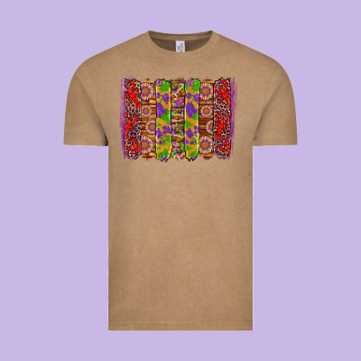 Mardi Gras Crawfish Brushstrokes Vintage Tee Designed By Artiststas