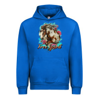 Cobalt free spirit mustang horse Urban Hoodie - LillyAllenDesigns