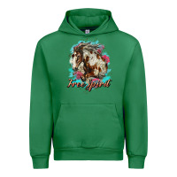 Emerald free spirit mustang horse Urban Hoodie - LillyAllenDesigns