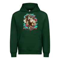 Forest Green free spirit mustang horse Urban Hoodie - LillyAllenDesigns