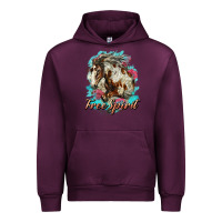 Mauve Wine free spirit mustang horse Urban Hoodie - LillyAllenDesigns