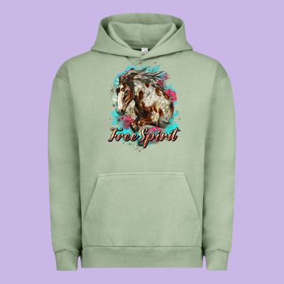 Free Spirit Mustang Horse Urban Hoodie Designed By Lillyallendesigns