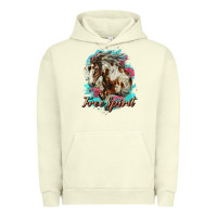 Pigment Pistachio free spirit mustang horse Urban Hoodie - LillyAllenDesigns