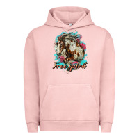 Pigment Salmon free spirit mustang horse Urban Hoodie - LillyAllenDesigns