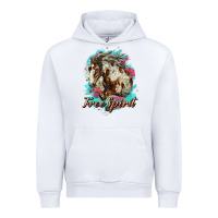 White free spirit mustang horse Urban Hoodie - LillyAllenDesigns