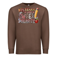 Chestnut my class is full of sweet hearts Premium Sweatshirt - RacoonDesign