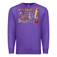 Purple my class is full of sweet hearts Premium Sweatshirt - RacoonDesign