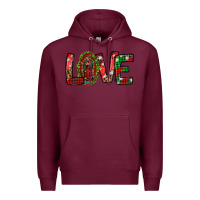 Burgundy our lady of guadalupe christmas love Premium Hoodie - Jasminsmagicworld