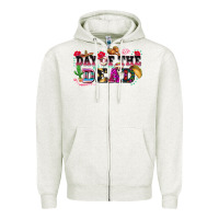 Oatmeal Heather day of the dead Zipper Hoodie - texasbilliewilder