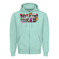 Seafoam day of the dead Zipper Hoodie - texasbilliewilder