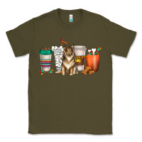 Army Green collie dog coffee cups Classic Tee - texasbilliewilder