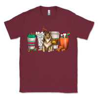 Burgundy collie dog coffee cups Classic Tee - texasbilliewilder