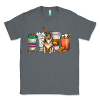 Charcoal Heather collie dog coffee cups Classic Tee - texasbilliewilder