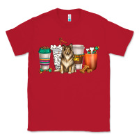 Red collie dog coffee cups Classic Tee - texasbilliewilder