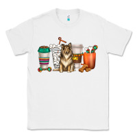White collie dog coffee cups Classic Tee - texasbilliewilder