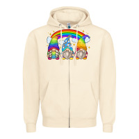 Sandshell rainbow gnomes Zipper Hoodie - Zillion Design Studio