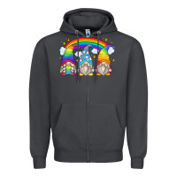 Smoke rainbow gnomes Zipper Hoodie - Zillion Design Studio