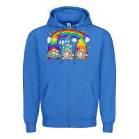 True Royal rainbow gnomes Zipper Hoodie - Zillion Design Studio