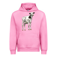 Fuchsia Pink Holstein Heifer Urban Hoodie - LillyAllenDesigns