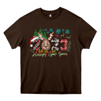 Chocolate Brown 2023 Happy New Year Heavy Core Tee - CowhideDigitalArt