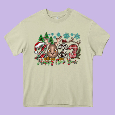 2023 Happy New Year Heavy Core Tee Designed By Cowhidedigitalart