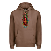 Chestnut our lady of Guadalupe Christmas Premium Hoodie - Jasminsmagicworld