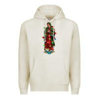 Oatmeal Heather our lady of Guadalupe Christmas Premium Hoodie - Jasminsmagicworld