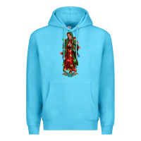 Ocean Blue our lady of Guadalupe Christmas Premium Hoodie - Jasminsmagicworld