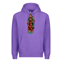 Purple our lady of Guadalupe Christmas Premium Hoodie - Jasminsmagicworld