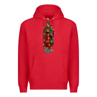 Red our lady of Guadalupe Christmas Premium Hoodie - Jasminsmagicworld