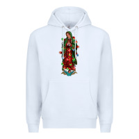 White our lady of Guadalupe Christmas Premium Hoodie - Jasminsmagicworld