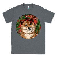 Charcoal Heather Shiba Inu Christmas Classic Tee - RanaPortraitStore