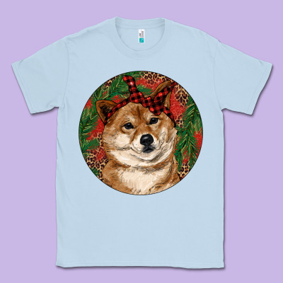 Shiba Inu Christmas Classic Tee Designed By Ranaportraitstore