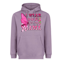 Lavender I Wear Pink For My Mama with Butterfly Heavyweight Hoodie - texasbilliewilder