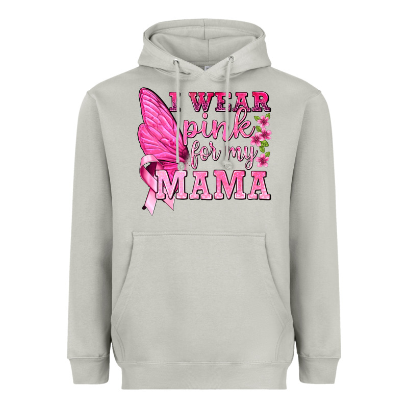 I Wear Pink For My Mama With Butterfly Heavyweight Hoodie by texasbilliewilder | Teevron