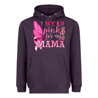 Plum I Wear Pink For My Mama with Butterfly Heavyweight Hoodie - texasbilliewilder