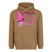 Toasted Coconut I Wear Pink For My Mama with Butterfly Heavyweight Hoodie - texasbilliewilder